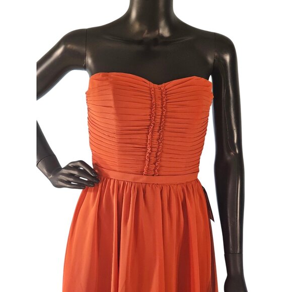 Alfred Angelo Dresses & Skirts - Burnt Orange Chiffon Short Cocktail Dress - Alfred Angelo